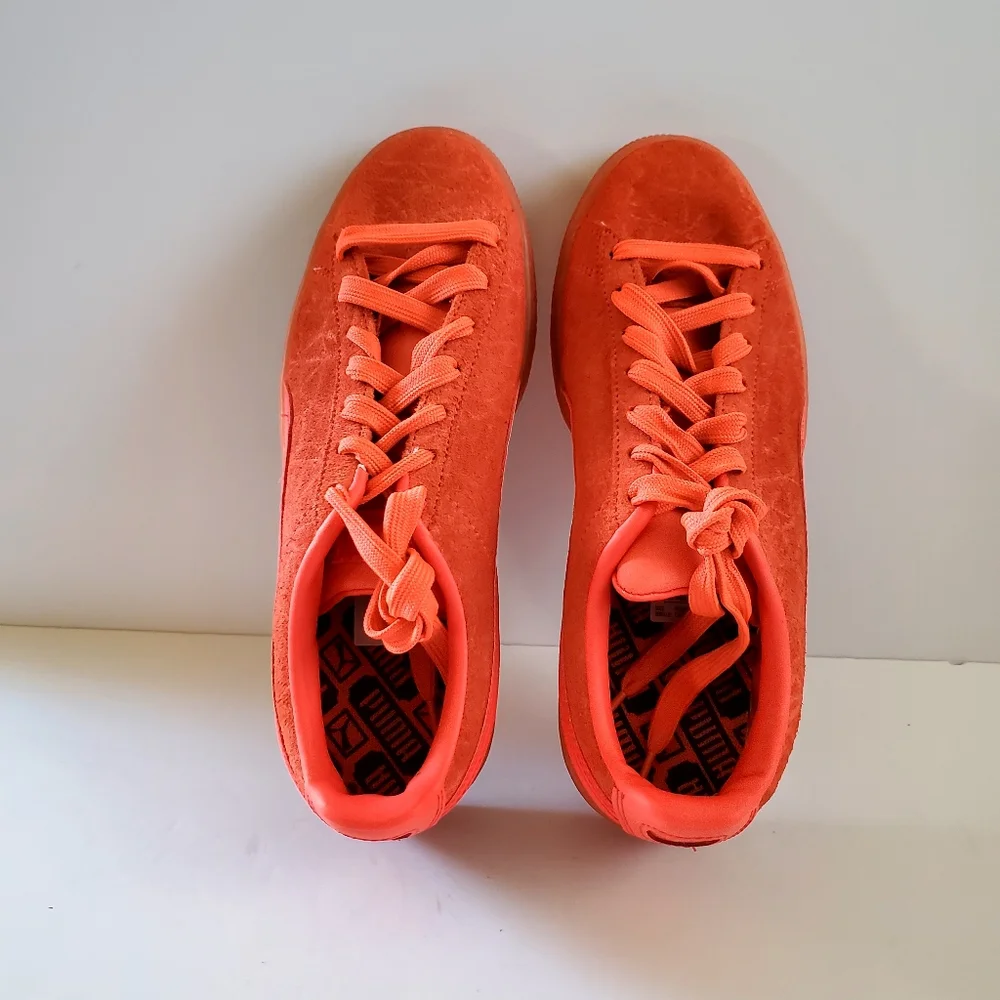 Puma Suede Triplex Mono Sneakers Shoe Red Women's Size 5.5 - Picture 5 of 10